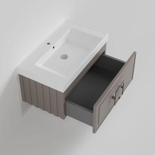 Тумба с раковиной La Fenice CUBO NFNC-01-CUB-C-80-1-80 80х50 подвесная цвет бежевый - фото 2