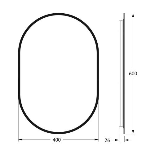 Зеркало с подсветкой Defesto AURA DF 2921 40х60 подвесное - фото 2