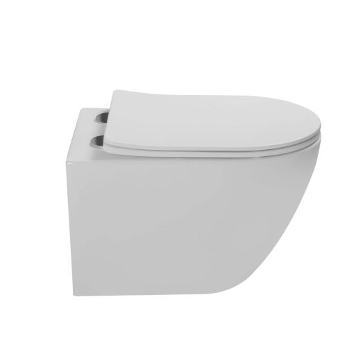 Унитаз подвесной Vincea Globo VT1-14ST белый с сиденьем микролифт безободковый смыв торнадо - фото 3