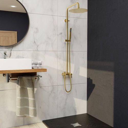 Душевая стойка RGW Shower Panels 51140131-06 настенная цвет золото - фото 2