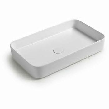 Раковина керамическая White Ceramic Blade W0517CF 70х40 накладная цвет коричневый