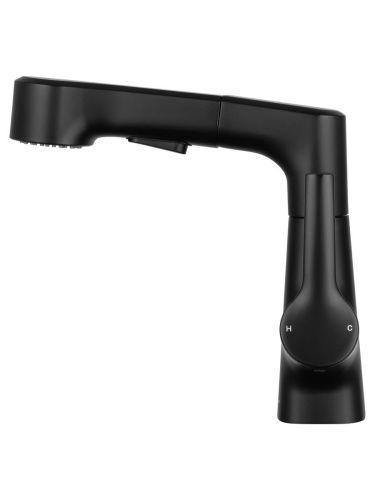 Смеситель Wonzon & Woghand WW-121B108-MB на раковину черный - фото 3