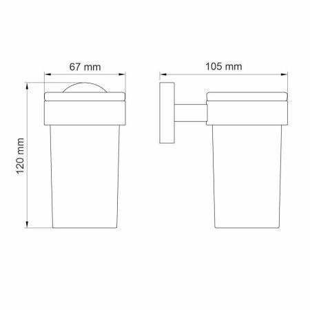 Стакан для зубных щеток WasserKRAFT 77728