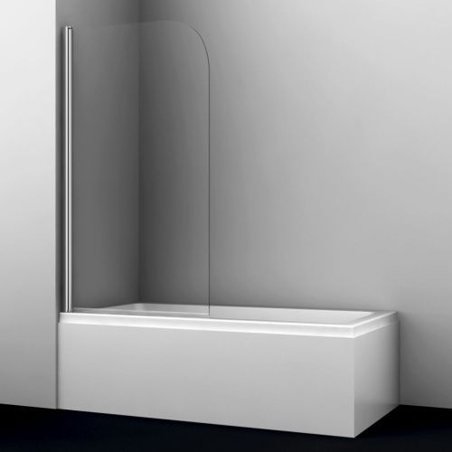 Душевая шторка на ванну Wasserkraft Leine 35P 35P01-80 80х140 стекло прозрачное профиль хром ориентация универсальная - фото 3