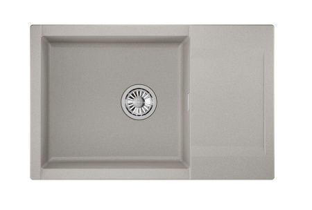Кухонная мойка Granula 7807, БАЗАЛЬТ 80х50 цвет серый поверхность матовая