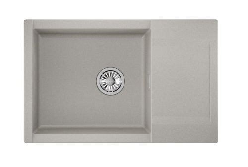 Кухонная мойка Granula 7807, БАЗАЛЬТ 80х50 цвет серый поверхность матовая - фото 2