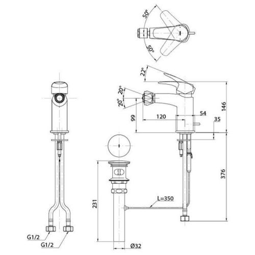 Смеситель Toto GM TRG09301R на биде хром - фото 2