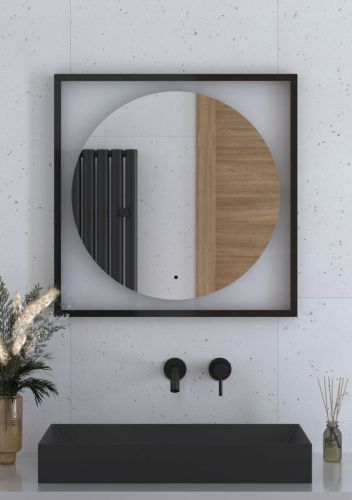 Зеркало с подсветкой Defesto ECLIPSE DF 2232R 70х70 подвесное - фото 4