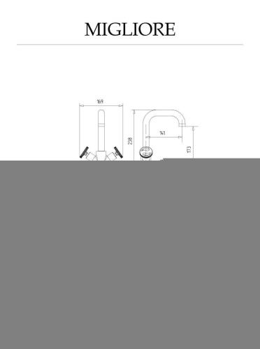 Смеситель Migliore REVERSA 28208 на раковину золото - фото 2