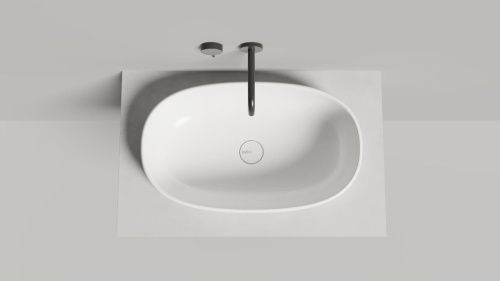 Раковина из искусственного камня S-Stone Salini GRECA 1803201MF 60х40 полувстраиваемая цвет мультиколор - фото 3