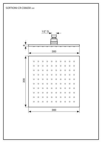 Верхний душ Emmevi C06658mm300/NEO черный - фото 2