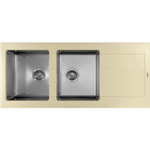 Кухонная мойка Florentina Комби 1160 21.415.E1160.202 115х50 цвет бежевый поверхность полированная