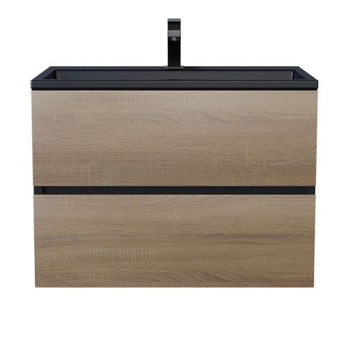 Тумба с раковиной Uperwood Barsa 298301042 70х50 цвет коричневый/черный - фото 4