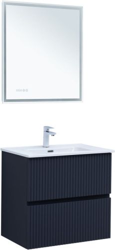 Тумба под раковину Aquanet Джейн 00313301 70х40 подвесная цвет синий - фото 5