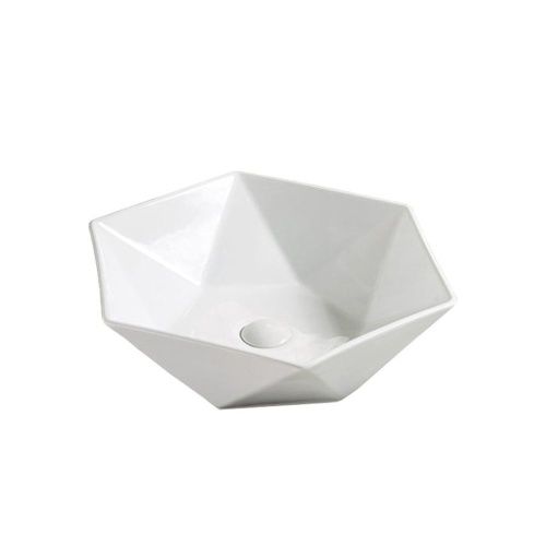 Раковина из сантехнического фарфора Melana A482B-805 50х50 накладная цвет белый без отверстий под смеситель - фото 3