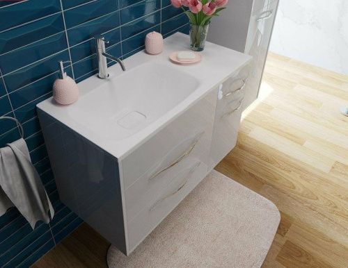 Тумба с раковиной Эстет Barcelona ФР-00003595 90х40 подвесная цвет белый - фото 4