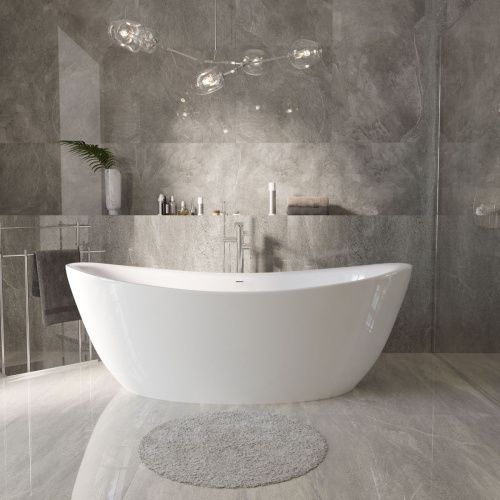 Ванна акриловая Grossman Galaxy GR-1402 180х85 отдельностоящая овальная с ножками - фото 2