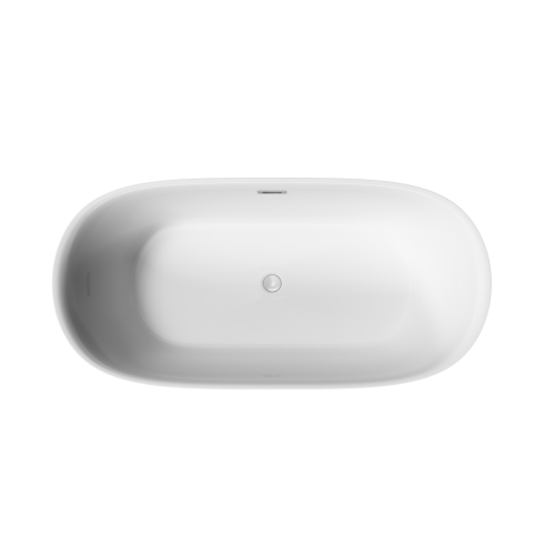 Ванна акриловая Sancos Fusion FB03 170х80 отдельностоящая овальная с каркасом - фото 3