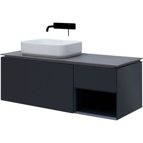 Тумба под раковину Allen Brau Infinity 1.21006.AM 120х50 подвесная цвет черный - фото 2