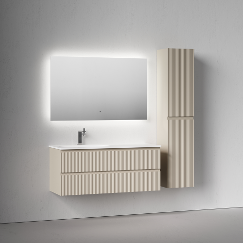 Тумба под раковину Sancos SNOB R SNR120LCE 120х40 подвесная цвет бежевый - фото 2