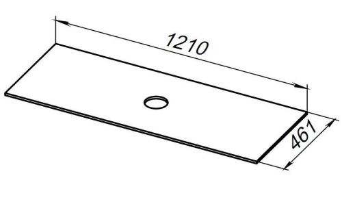 Столешница Allen Brau Reality 1.32026.K 120х50 накладная цвет белый - фото 4