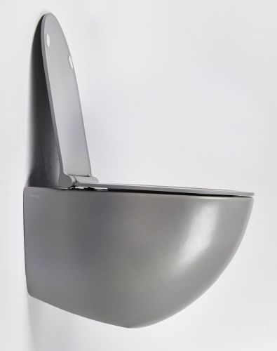 Чаша унитаза подвесная Galassia Dream 7317GM цвет серый без сиденья безободковая каскадный смыв - фото 5