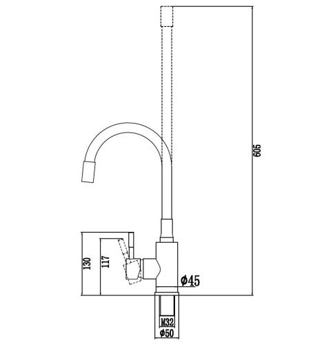 Смеситель для кухни Savol S-SUS6002-12 на столешницу сатин - фото 2