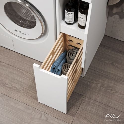 Тумба с раковиной Alavann Cosmetic ALV1037000 90х50 напольная цвет белый - фото 2