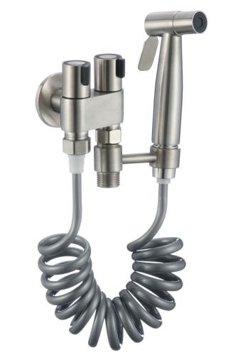 Гигиенический душ со смесителем Fmark FS-FXQ02L серый - фото 2