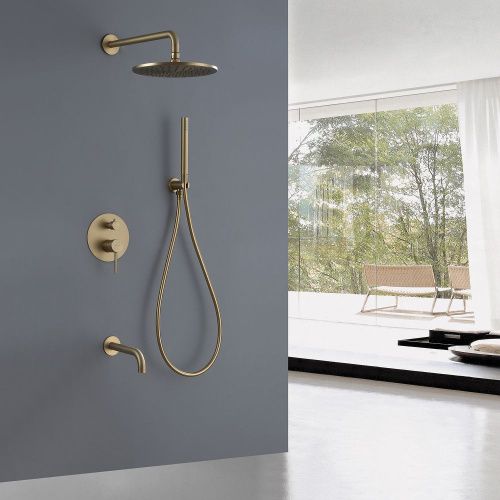 Душевая система Abber AF8117G встраиваемая в стену цвет золото - фото 2