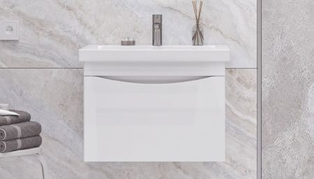 Тумба под раковину Velvex VIZO tpVIZ.60.1Y-21 60х40 подвесная цвет белый