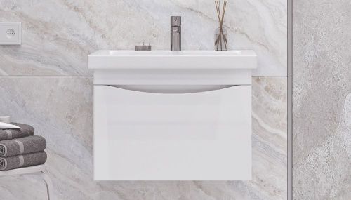 Тумба под раковину Velvex VIZO tpVIZ.60.1Y-21 60х40 подвесная цвет белый - фото 2