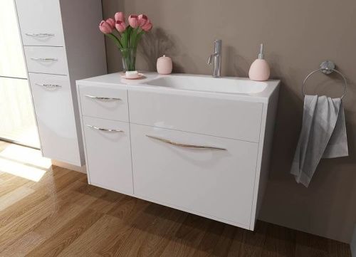 Тумба с раковиной Эстет Barcelona ФР-00003594 90х40 подвесная цвет белый - фото 2