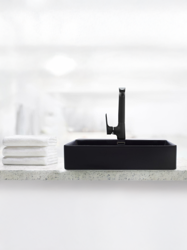 Раковина из сантехнического фаянса WeltWasser WW SK 10000004504 40 см накладная цвет черный 1 отверстие под смеситель - фото 4