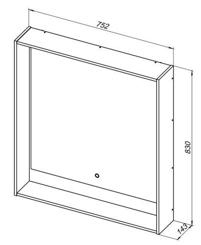 Зеркало с подсветкой Aquanet Милан 00336405 80х80 подвесное - фото 4
