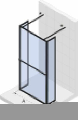 Душевая перегородка Riho LUCID G005037121 90х200 стекло прозрачное профиль черный - фото 2