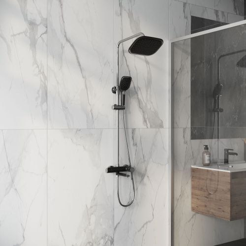 Душевая стойка Grossman Alba 500.K35.06.100/210 настенная цвет черный - фото 3