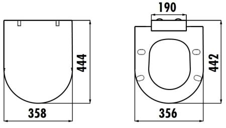 Крышка сиденье для унитаза Creavit Amasra KC0103.02.0000E