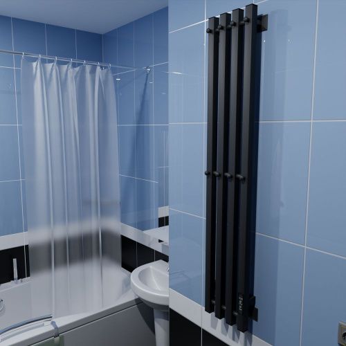 Полотенцесушитель электрический Altasan АргоПроф АргоПроф12021ЧМ 20х120 черный - фото 2