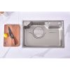 Кухонная мойка Fmark FSC7846L 80х45 цвет серый поверхность матовая