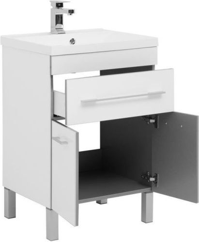Тумба с раковиной Aquanet Верона 00287667 60х50 напольная цвет белый - фото 2