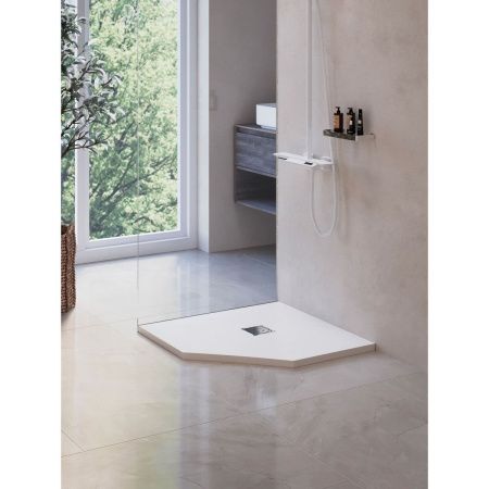 Душевой поддон из искусственного камня RGW Stone Tray 16155099-01 90х90 белый без ножек