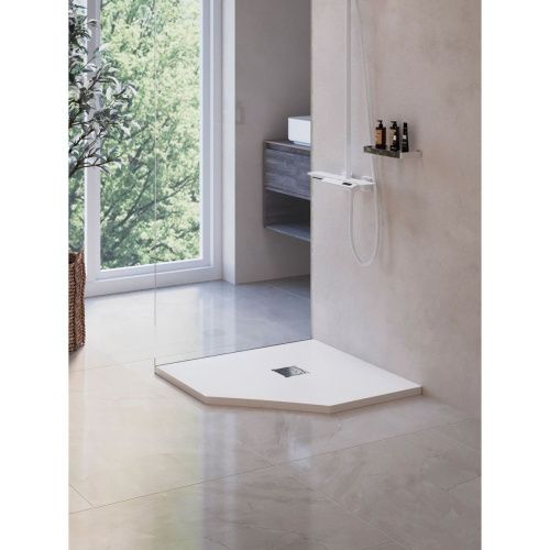 Душевой поддон RGW Stone Tray 16155099-01 90х90 искусственный камень белый без ножек - фото 3