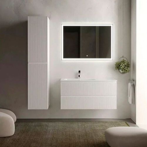 Тумба под раковину Sancos SNOB R SNR100LW 100х40 подвесная цвет белый - фото 4