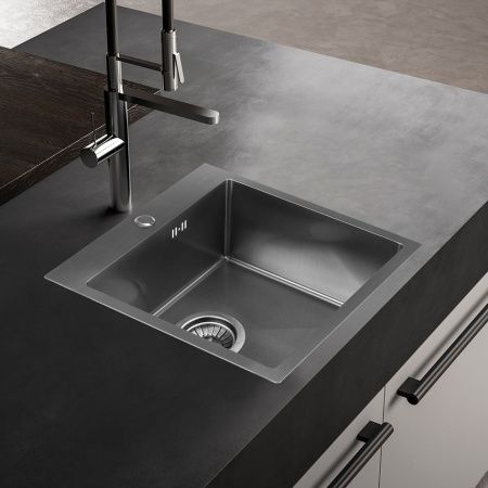 Кухонная мойка Melana ProfLine D5050H сатин 50х50 цвет серый поверхность матовая