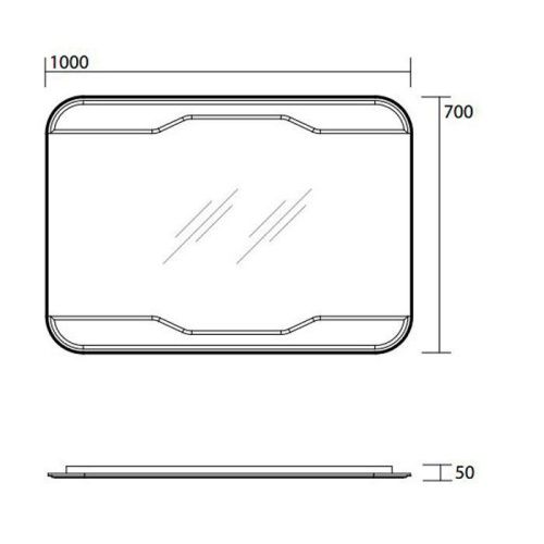 Зеркало Kerasan Waldorf 740601 100х70 - фото 2
