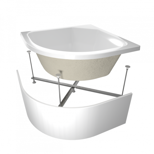 Душевой поддон акриловый Тритон Щ0000014179 90х90 белый с каркасом - фото 3