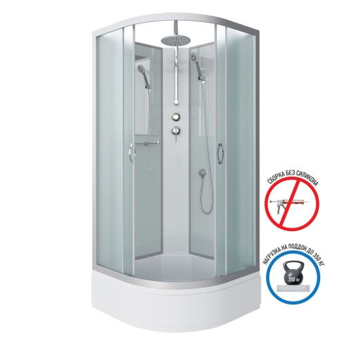 Душевая кабина Niagara Classic 33011424BKT 90х90 четверть круга без крыши ориентация универсальная - фото 2