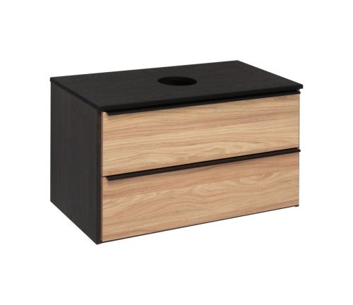 Тумба под раковину Runo Мальта 00-00001099 90х50 подвесная цвет коричневый - фото 2