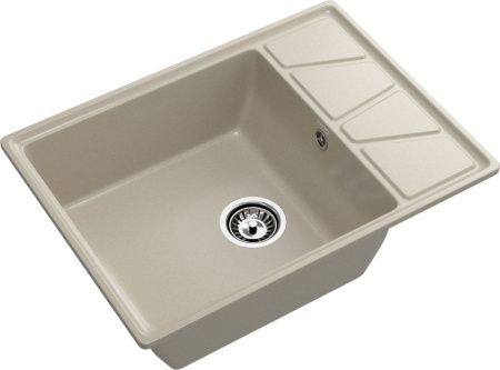 Кухонная мойка Granfest Vertex V-680L топаз 70х50 цвет серый поверхность матовая